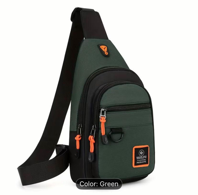 Stylish Green Crossbody Sling Bag