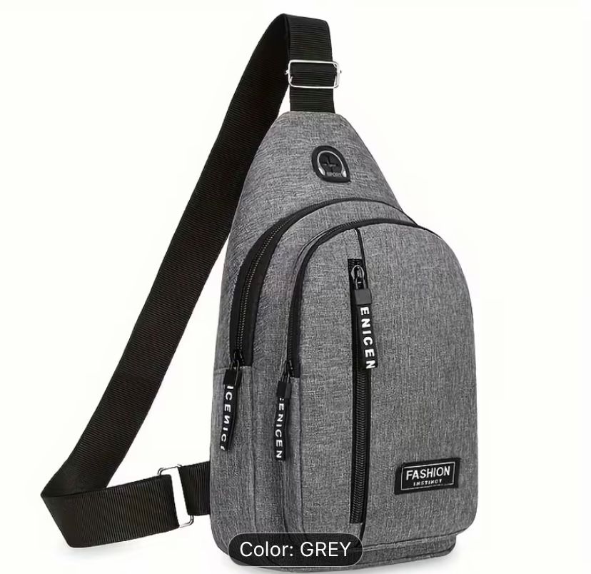 Grey Sling Bag (crossbody Backpack)